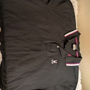Psycho Bunny Black Polo with Pink Accents